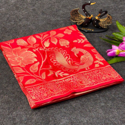 Premium Meenakari Jacquard Woven Saree with Blouse